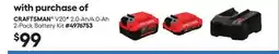 Lowe's V20 2.0 Ah/4.0 Ah 2-Pack Battery Kit offer