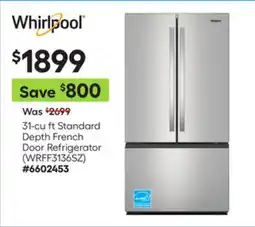 Lowe's 31-cu ft Standard Depth French Door Refrigerator (WRFF3136SZ) offer