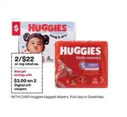 CVS Huggies bagged diapers, Pull-Ups or Goodnites offer