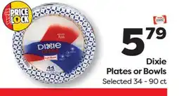 Weis Markets Dixie Plates or Bowls offer