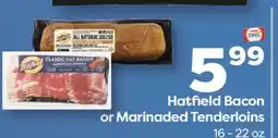 Weis Markets Hatfield Bacon or Marinaded Tenderloins offer
