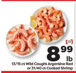 Weis Markets 13/15 ct Wild Caught Argentine Red or 31/40 ct Cooked Shrimp offer