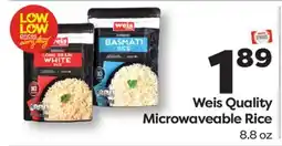 Weis Markets Weis Quality Microwaveable Rice offer