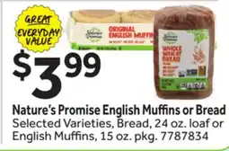 Stop&Shop Nature's Promise English Muffins or Bread offer