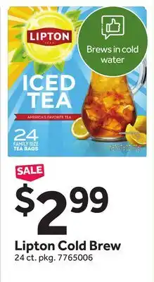 Stop&Shop Lipton Cold Brew offer