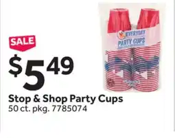 Stop&Shop Stop & Shop Party Cups offer