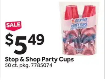 Stop&Shop Stop & Shop Party Cups offer