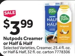 Stop&Shop Nutpods Creamer or Half & Half offer