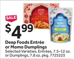 Stop&Shop Deep Foods Entrée or Momo Dumplings offer