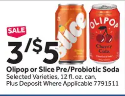 Stop&Shop Olipop or Slice Pre/Probiotic Soda offer