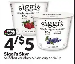 Stop&Shop Siggi's Skyr offer