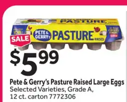 Stop&Shop Pete & Gerry's Pasture Raised Large Eggs offer
