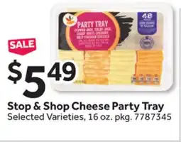 Stop&Shop Stop & Shop Cheese Party Tray offer
