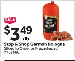 Stop&Shop Stop & Shop German Bologna offer