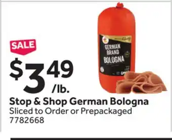 Stop&Shop Stop & Shop German Bologna offer