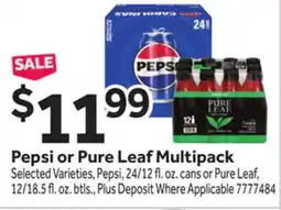 Stop&Shop Pepsi or Pure Leaf Multipack offer