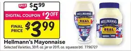 Stop&Shop Hellmann's Mayonnaise offer