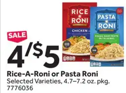 Stop&Shop Rice-A-Roni or Pasta Roni offer