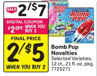 Stop&Shop Bomb Pop Novelties offer