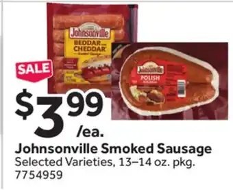 Stop&Shop Johnsonville Smoked Sausage offer