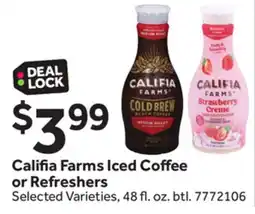 Stop&Shop Califia Farms Iced Coffee or Refreshers offer
