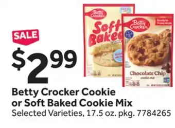 Stop&Shop Betty Crocker Cookie or Soft Baked Cookie Mix offer