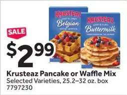 Stop&Shop Krusteaz Pancake or Waffle Mix offer