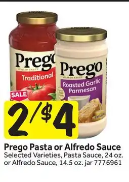 Stop&Shop Prego Pasta or Alfredo Sauce offer