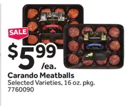 Stop&Shop Carando Meatballs offer