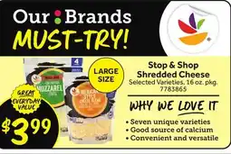 Stop&Shop Stop & Shop Shredded Cheese offer