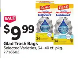 Stop&Shop Glad Trash Bags offer