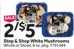 Stop&Shop Stop & Shop White Mushrooms offer