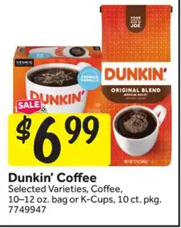 Stop&Shop Dunkin' Coffee offer