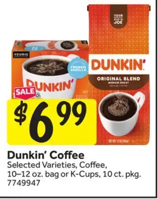 Stop&Shop Dunkin' Coffee offer