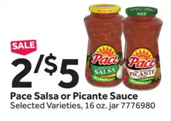 Stop&Shop Pace Salsa or Picante Sauce offer