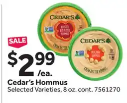 Stop&Shop Cedar's Hommus offer