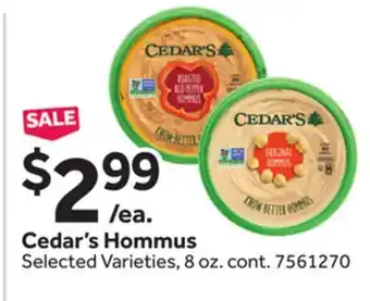 Stop&Shop Cedar's Hommus offer