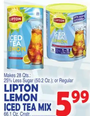 Bravo Supermarkets LIPTON LEMON ICED TEA MIX offer
