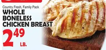 Bravo Supermarkets WHOLE BONELESS CHICKEN BREAST offer