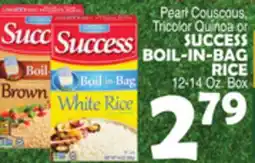 Bravo Supermarkets Pearl Couscous, Tricolor Quinoa or SUCCESS BOIL-IN-BAG RICE offer