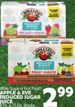 Bravo Supermarkets APPLE & EVE REDUCED SUGAR JUICE offer