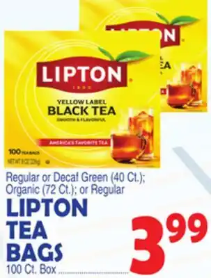 Bravo Supermarkets LIPTON TEA BAGS offer