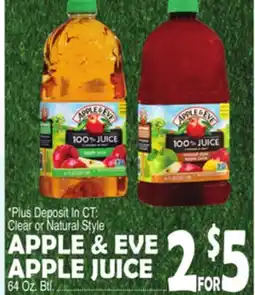 Bravo Supermarkets APPLE & EVE APPLE JUICE offer