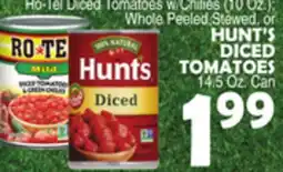 Bravo Supermarkets HUNT'S DICED TOMATOES offer