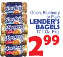 Bravo Supermarkets LENDER'S BAGELS offer