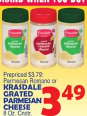 Bravo Supermarkets KRASDALE GRATED PARMESAN CHEESE offer