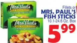 Bravo Supermarkets MRS. PAUL'S FILLETS OR FISH STICKS offer
