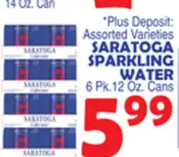 Bravo Supermarkets SARATOGA SPARKLING WATER offer