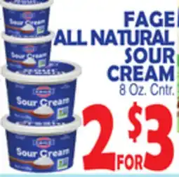 Bravo Supermarkets FAGE ALL NATURAL SOUR CREAM offer
