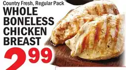 Bravo Supermarkets WHOLE BONELESS CHICKEN BREAST offer